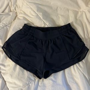 Navy Lululemon Hotty Hot shorts